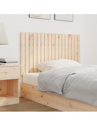 Testiera da Parete 108x3x60 cm in Legno Massello di Pino
