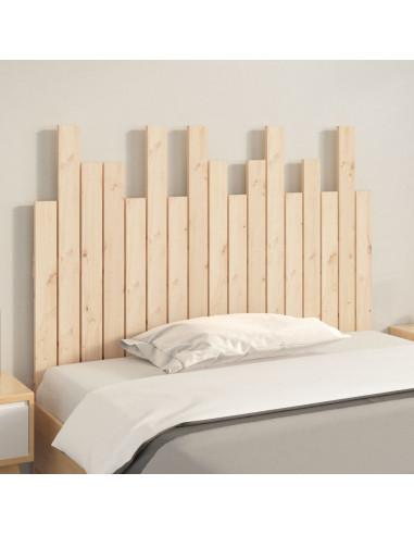 Testiera da Parete 108x3x80 cm in Legno Massello di Pino