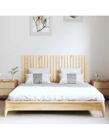 Testiera da Parete 147x3x60 cm in Legno Massello di Pino