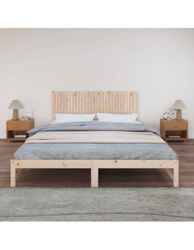 Testiera da Parete 185x3x60 cm in Legno Massello di Pino