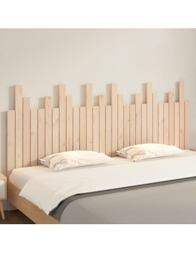 Testiera da Parete 185x3x80 cm in Legno Massello di Pino
