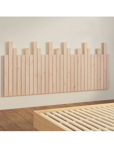 Testiera da Parete 185x3x80 cm in Legno Massello di Pino
