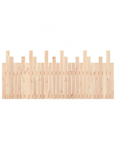 Testiera da Parete 185x3x80 cm in Legno Massello di Pino