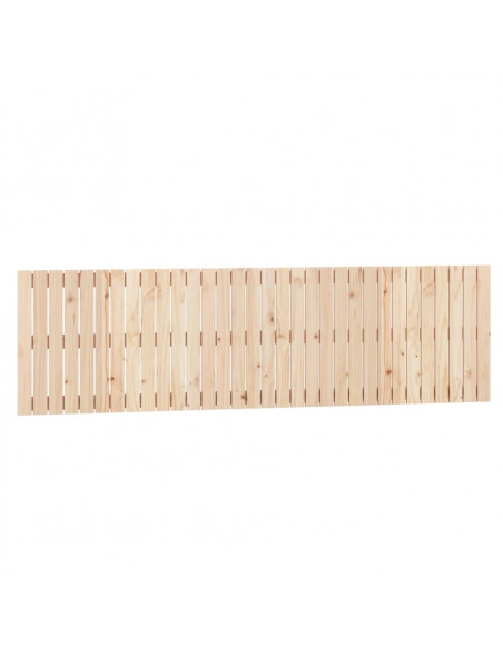 Testiera da Parete 204x3x60 cm in Legno Massello di Pino