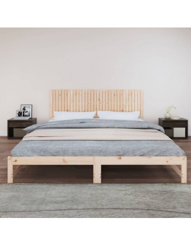 Testiera da Parete 204x3x60 cm in Legno Massello di Pino