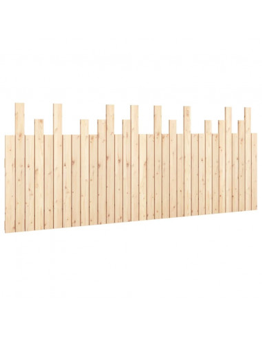 Testiera da Parete 204x3x80 cm in Legno Massello di Pino