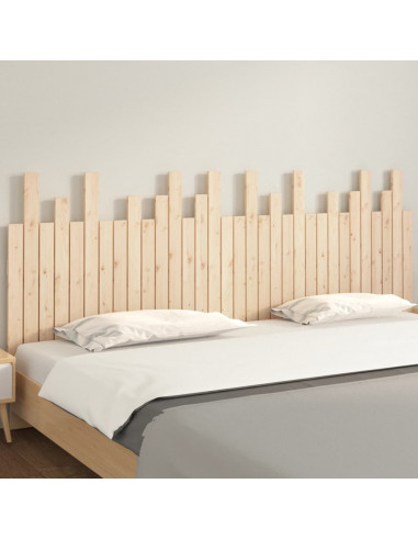 Testiera da Parete 204x3x80 cm in Legno Massello di Pino