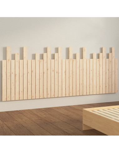 Testiera da Parete 204x3x80 cm in Legno Massello di Pino