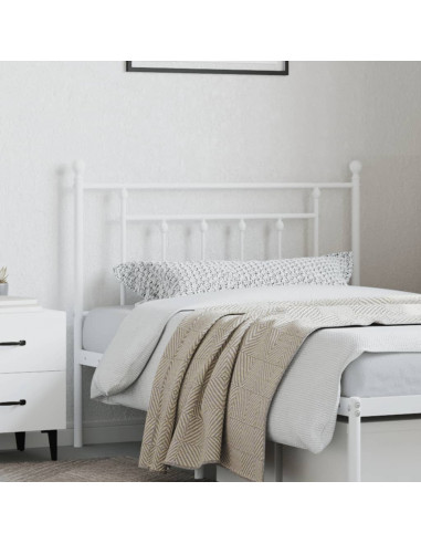 Testiera in Metallo Bianco 107 cm