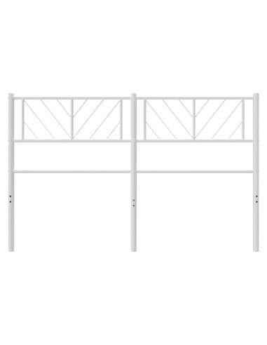 Testiera in Metallo Bianco 140 cm
