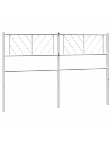 Testiera in Metallo Bianco 140 cm