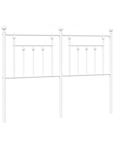 Testiera in Metallo Bianco 140 cm