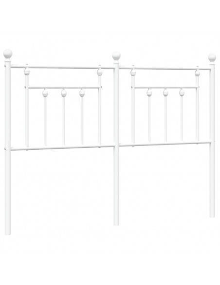 Testiera in Metallo Bianco 140 cm