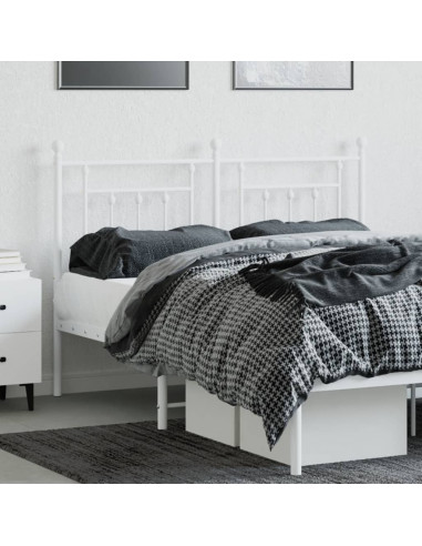 Testiera in Metallo Bianco 140 cm