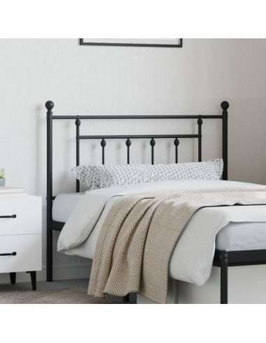Testiera in Metallo Nero 107 cm
