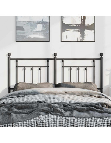 Testiera in Metallo Nero 135 cm