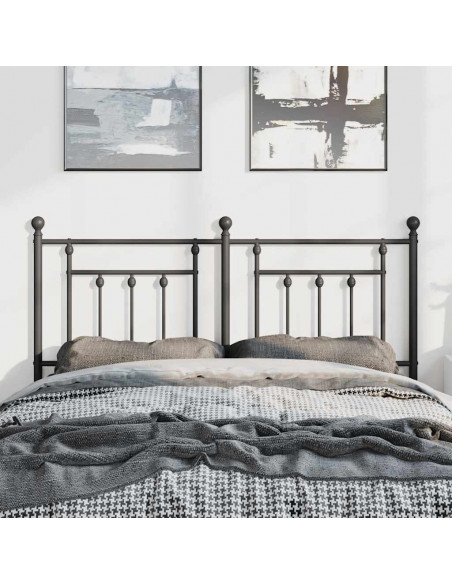 Testiera in Metallo Nero 135 cm