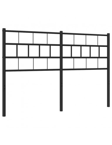 Testiera in Metallo Nero 135 cm