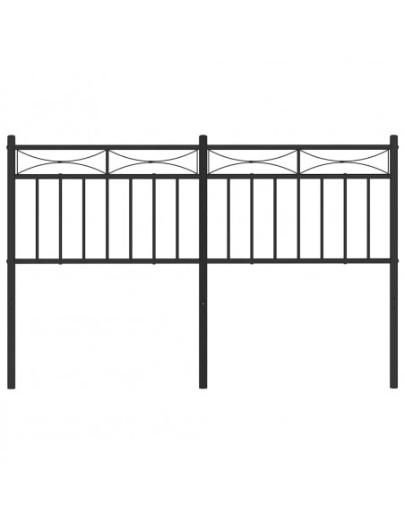 Testiera in Metallo Nero 135 cm