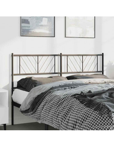 Testiera in Metallo Nero 135 cm