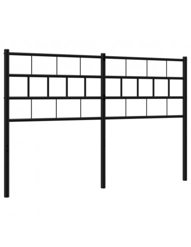Testiera in Metallo Nero 140 cm