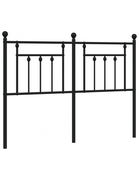 Testiera di Ricambio in Metallo Nero 140 cm