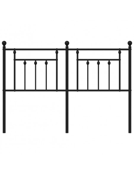 Testiera in Metallo Nero 140 cm
