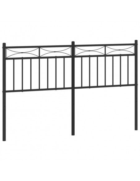 Testiera in Metallo Nero 140 cm