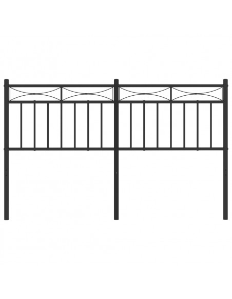 Testiera in Metallo Nero 140 cm
