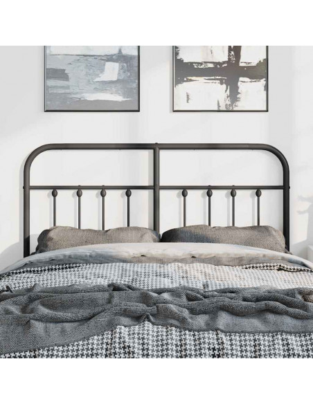 Testiera in Metallo Nero 150 cm