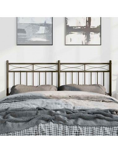 Testiera in Metallo Nero 150 cm