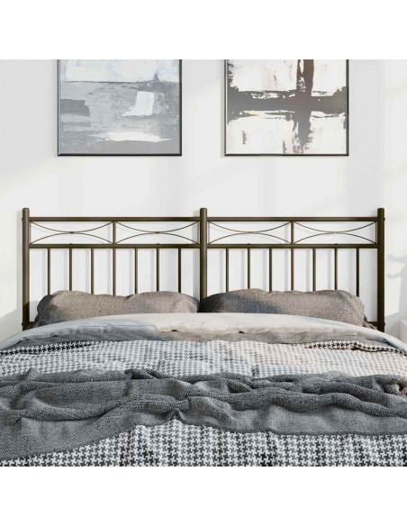 Testiera in Metallo Nero 150 cm