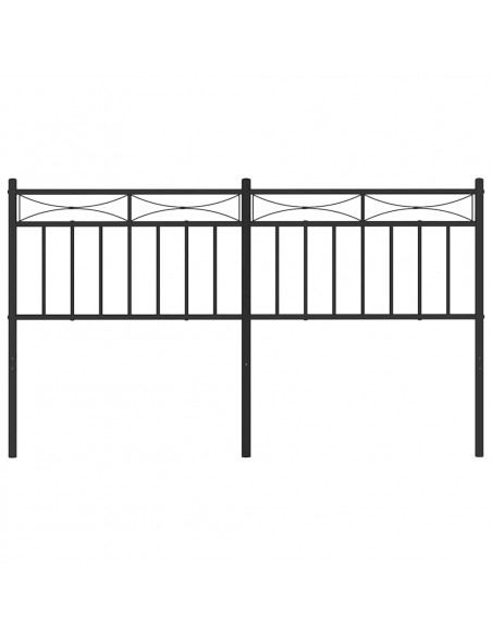 Testiera in Metallo Nero 150 cm