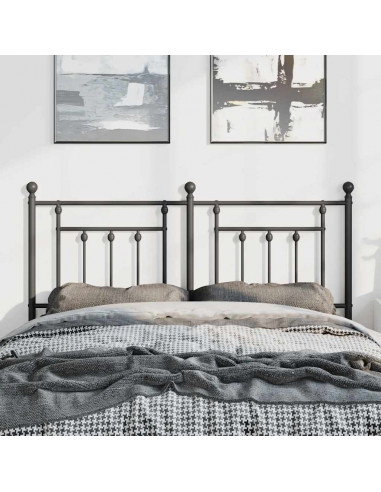 Testiera in Metallo Nero 150 cm