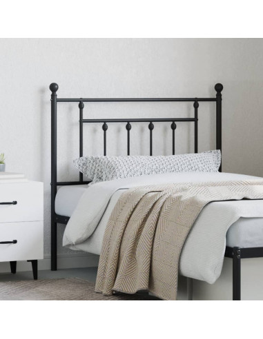 Testiera in Metallo Nero 90 cm