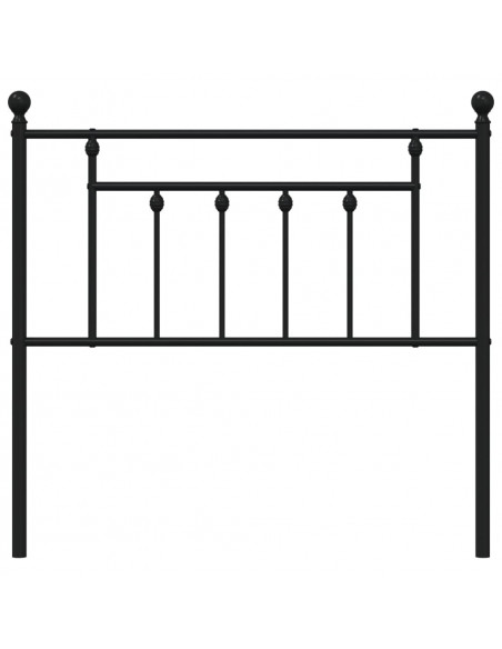 Testiera in Metallo Nero 90 cm