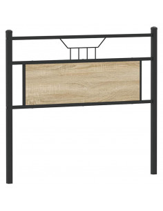 Testiera Rovere Sonoma 100 cm in Legno Multistrato e Acciaio 2