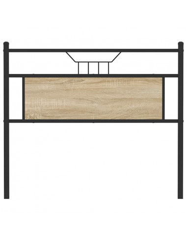 Testiera Rovere Sonoma 100 cm in Legno Multistrato e Acciaio