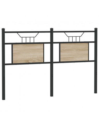 Testiera di Ricambio Rovere Sonoma 150 cm in Legno Multistrato e Acciaio