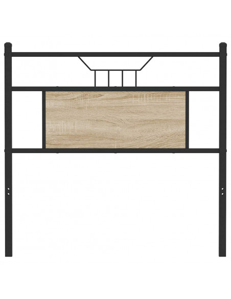 Testiera Rovere Sonoma 80 cm in Legno Multistrato e Acciaio