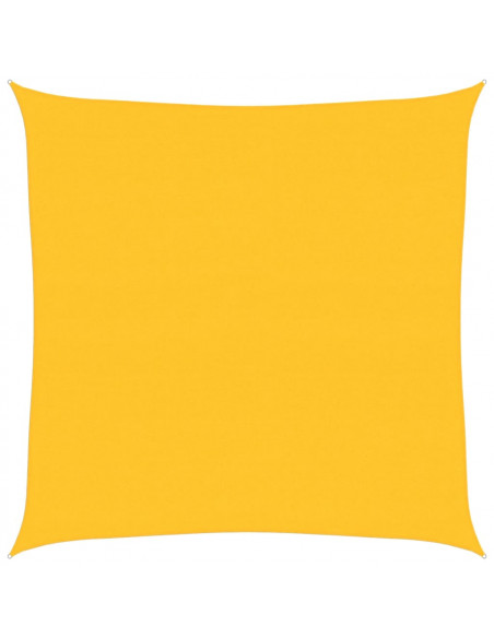 Vela Parasole 160 g/m² Quadrata Giallo 6x6 m in HDPE