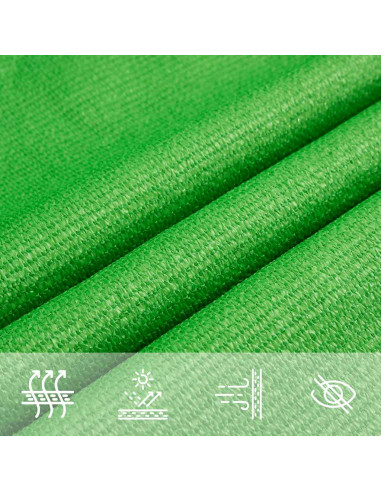 Vela Parasole 160 g/m² Trapezio Verde Chiaro 4/5x4 m in HDPE