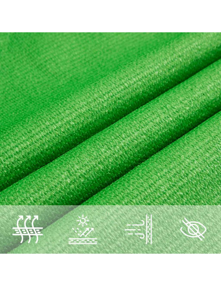 Vela Parasole 160 g/m² Trapezio Verde Chiaro 4/5x4 m in HDPE