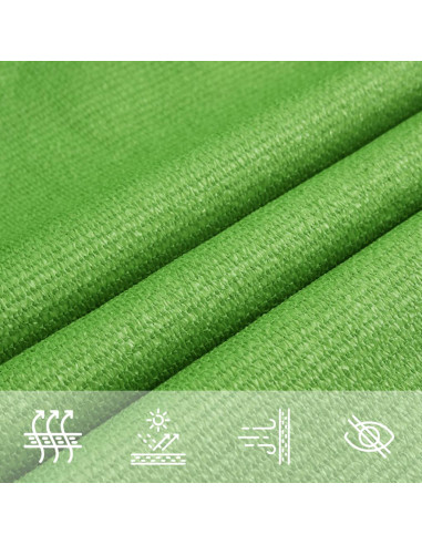 Vela Parasole 160 g/m² Verde Chiaro 7x7 m in HDPE