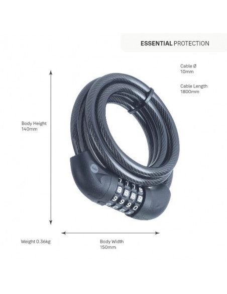 CAVO SICUREZZA COMBINAZIONE - BICI