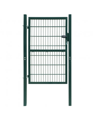 Cancello da Giardino 2D (Singolo) Verde 106 x 210 cm