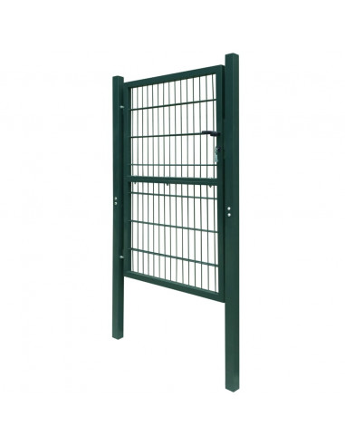 Cancello da Giardino 2D (Singolo) Verde 106 x 210 cm