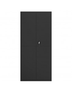 Armadio Classificatore Nero 90x40x200 cm in Acciaio 2