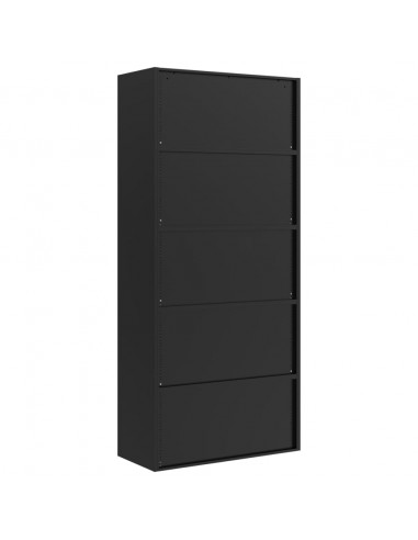 Armadio Classificatore Nero 90x40x200 cm in Acciaio