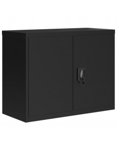 Armadio Classificatore Nero 90x40x70 cm in Acciaio